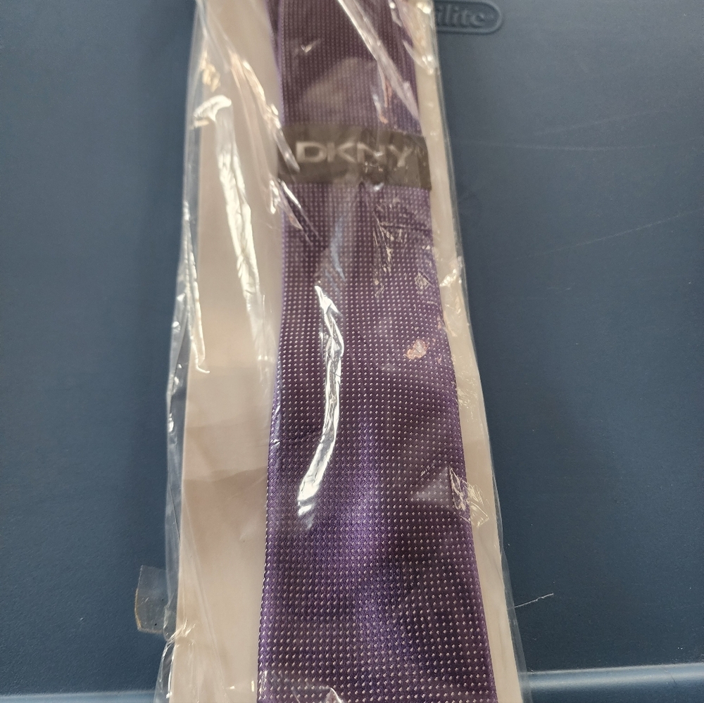 DKNY Microdot Purple 2.5 Inch Tie